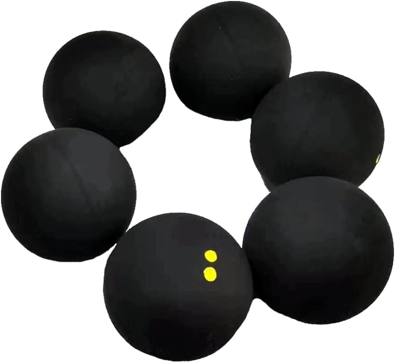 Gloperti كرات اسكواش صفراء مزدوجة النقطة - عبوة 6 - Image 2